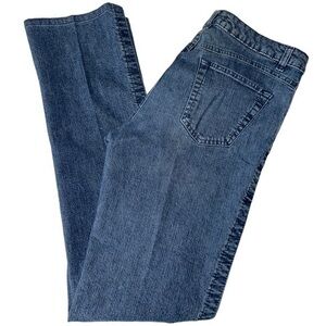 Leggiadro Women’s Size 6 Light Medium Blue Wash Cotton Blend Straight Leg Jeans